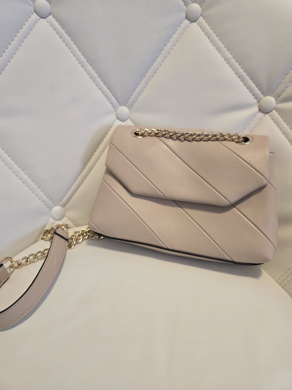 Call It Spring Quilted Crossbody Bag with Gold Chain